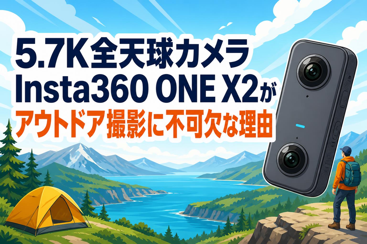 5.7K全天球カメラInsta360 ONE X2がアウトドア撮影に不可欠な理由
