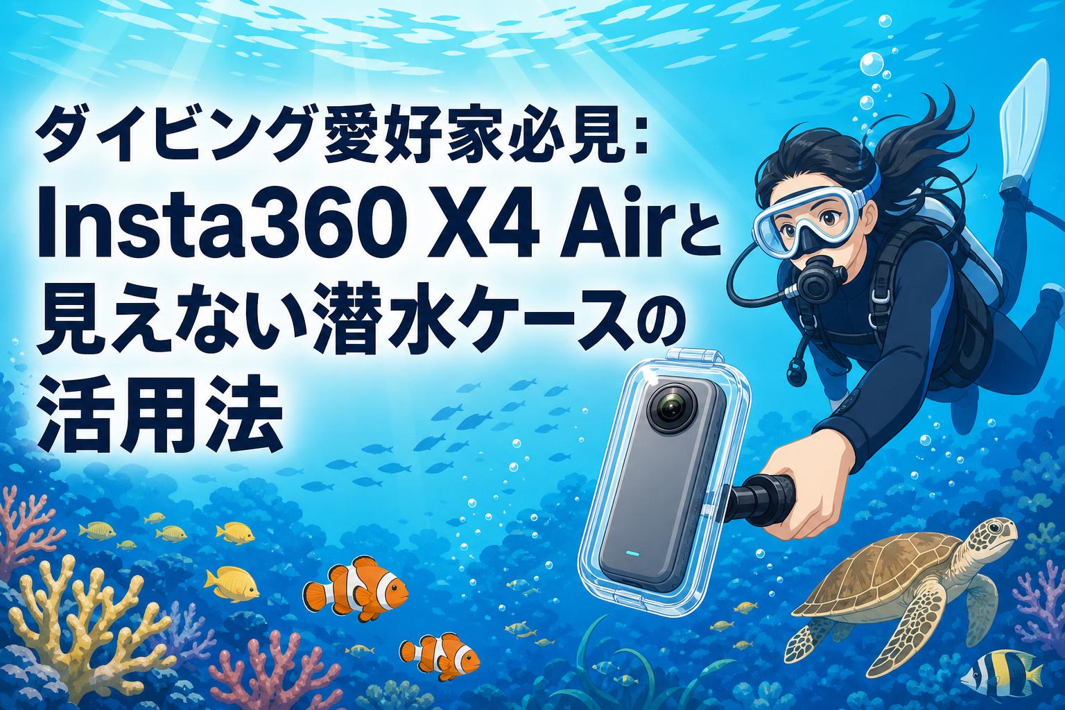 ダイビング愛好家必見：Insta360 X4 Airと見えない潜水ケースの活用法