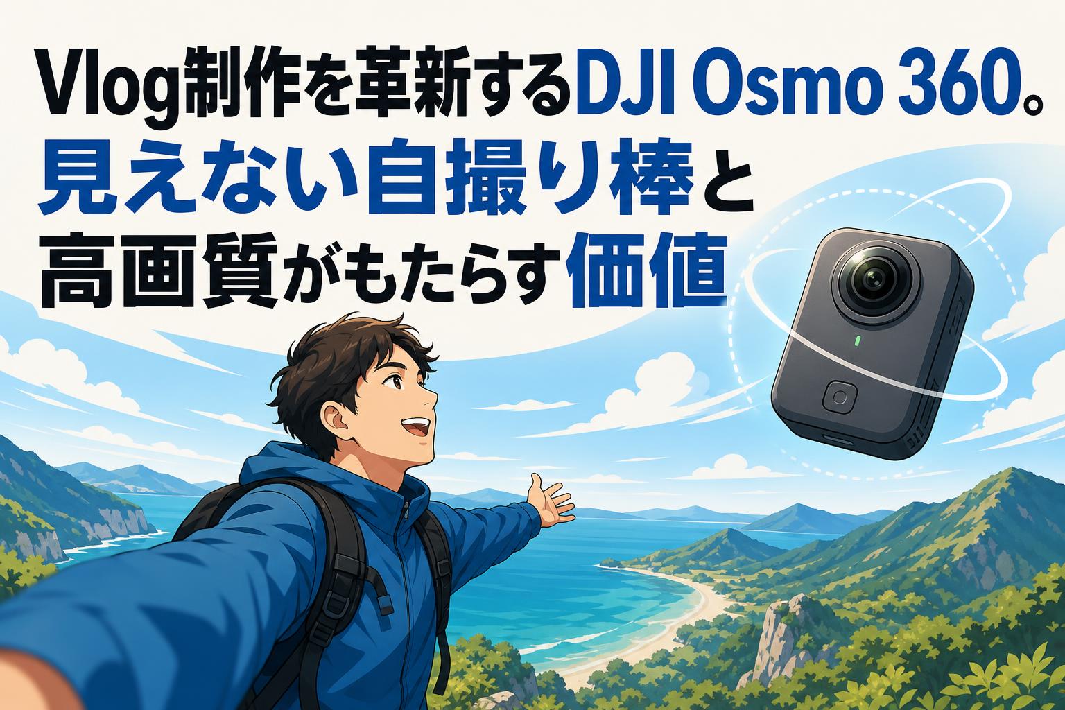 Vlog制作を革新するDJI Osmo 360。見えない自撮り棒と高画質がもたらす価値
