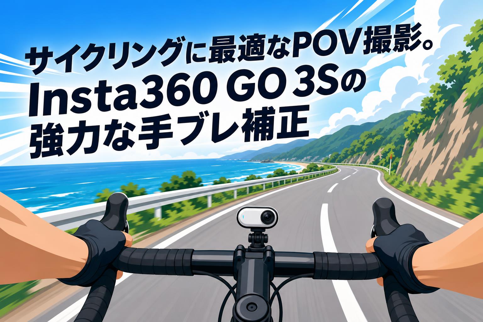 サイクリングに最適なPOV撮影。Insta360 GO 3Sの強力な手ブレ補正