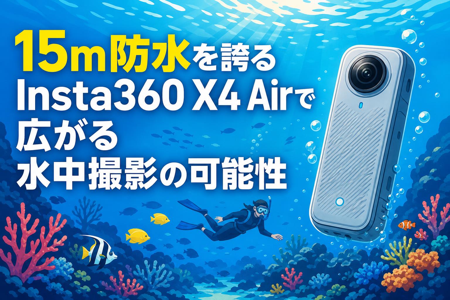 15m防水を誇るInsta360 X4 Airで広がる水中撮影の可能性