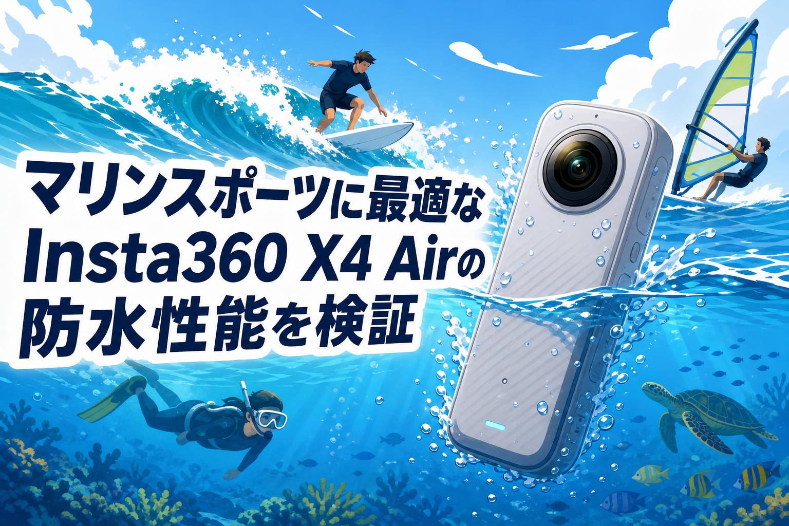 マリンスポーツに最適なInsta360 X4 Airの防水性能を検証