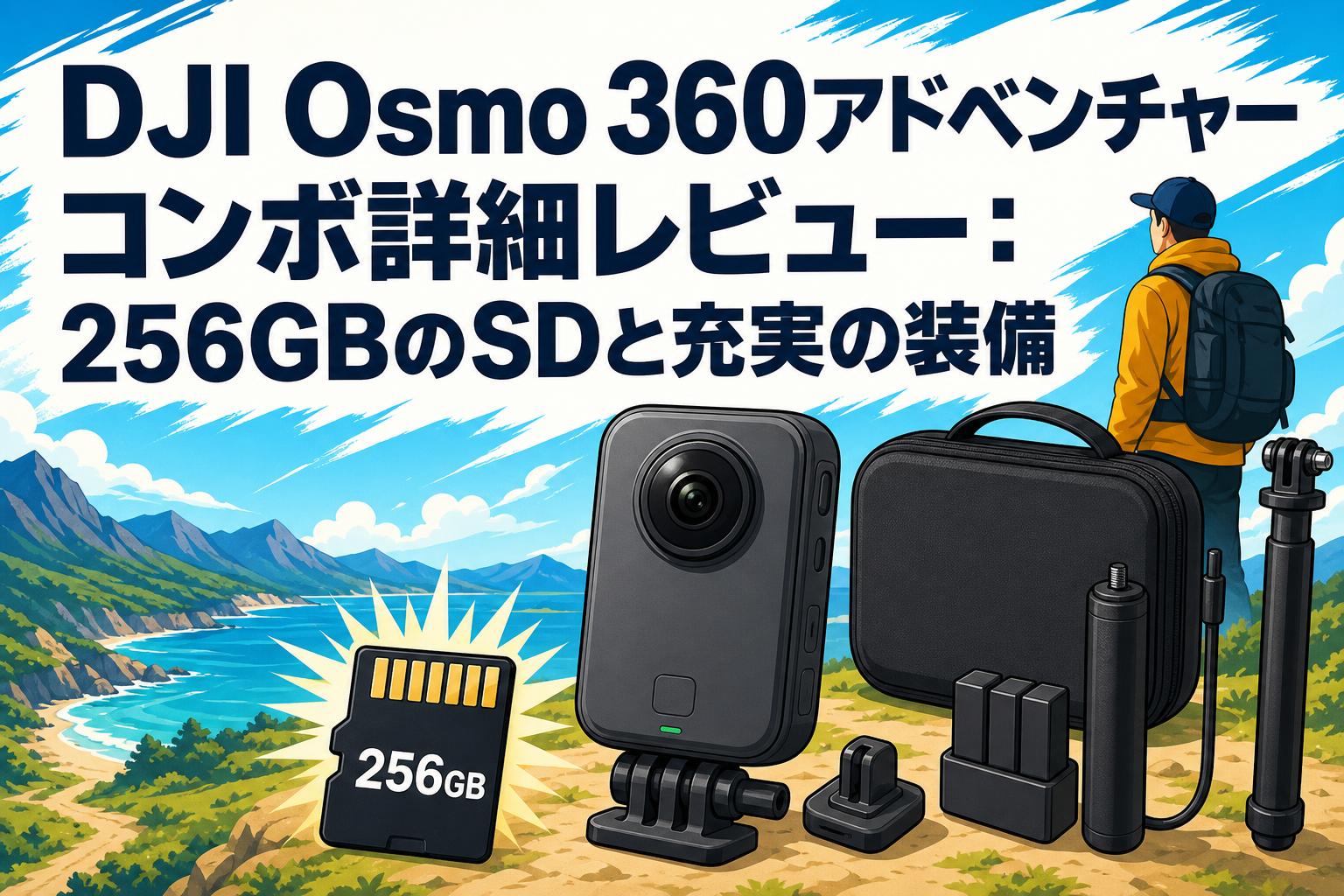 DJI Osmo 360アドベンチャーコンボ詳細レビュー：256GBのSDと充実の装備