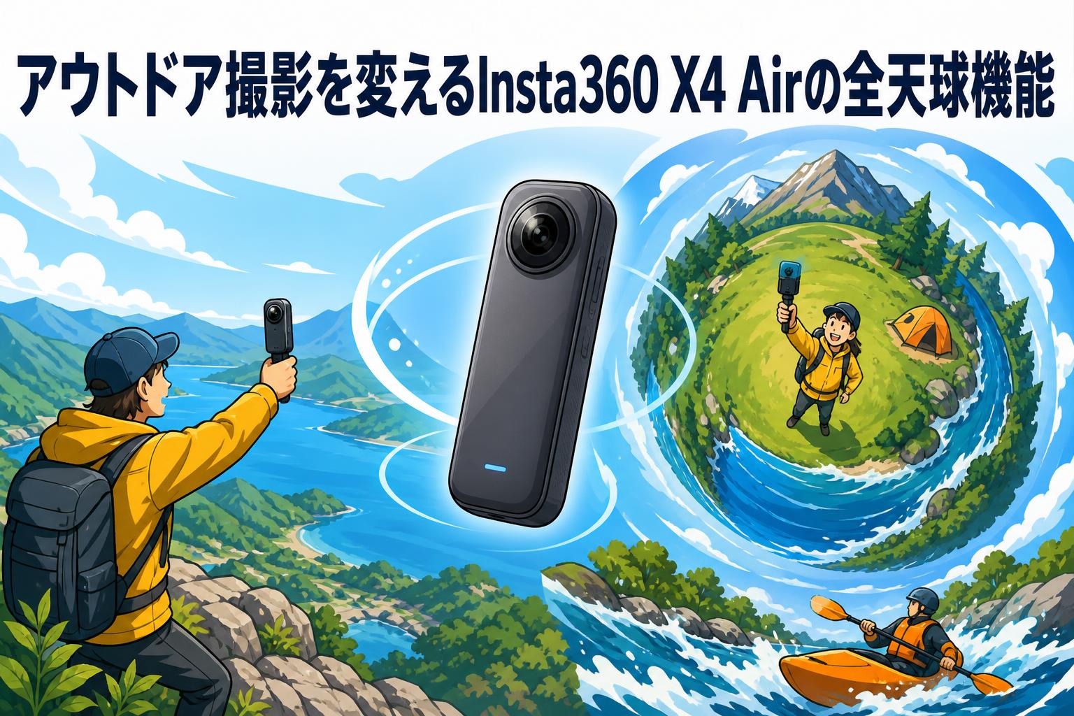 アウトドア撮影を変えるInsta360 X4 Airの全天球機能