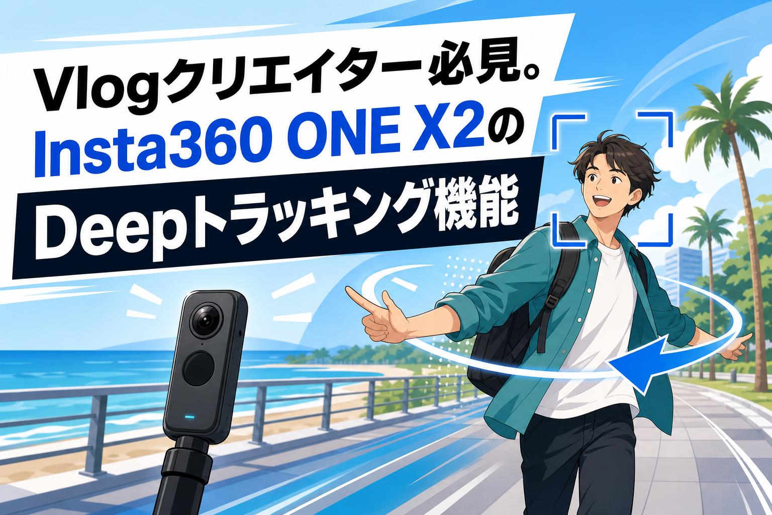 Vlogクリエイター必見。Insta360 ONE X2のDeepトラッキング機能