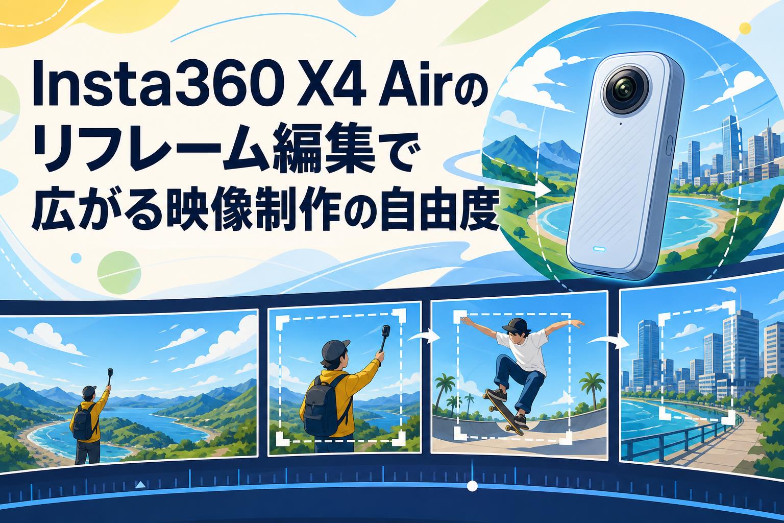 Insta360 X4 Airのリフレーム編集で広がる映像制作の自由度