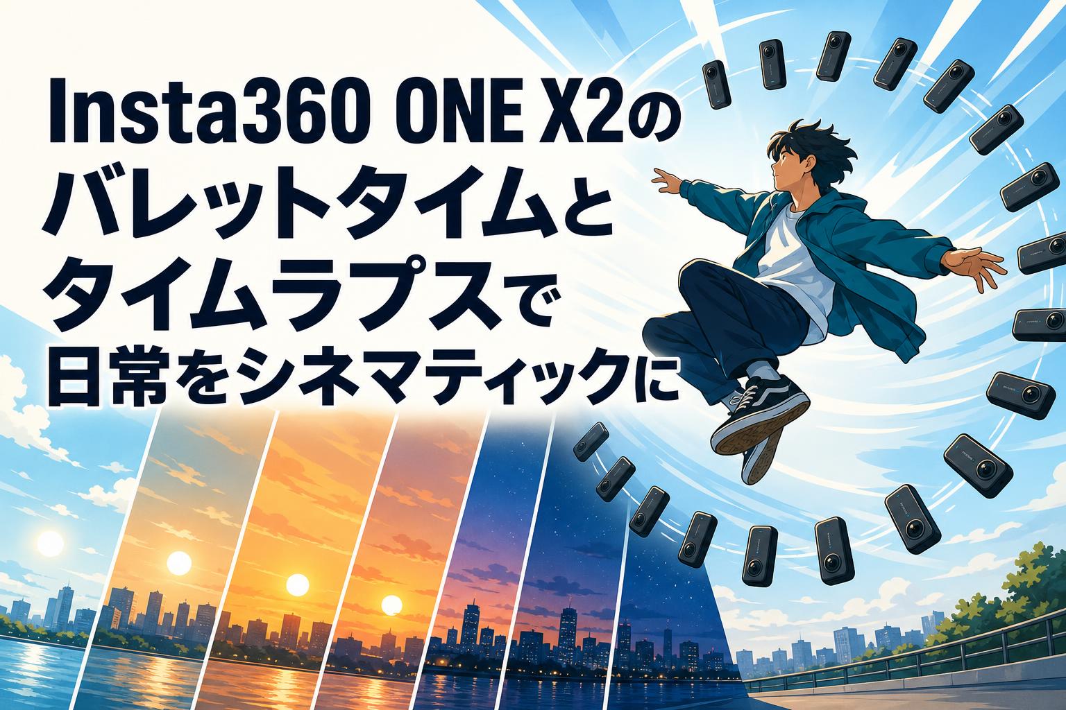 Insta360 ONE X2のバレットタイムとタイムラプスで日常をシネマティックに