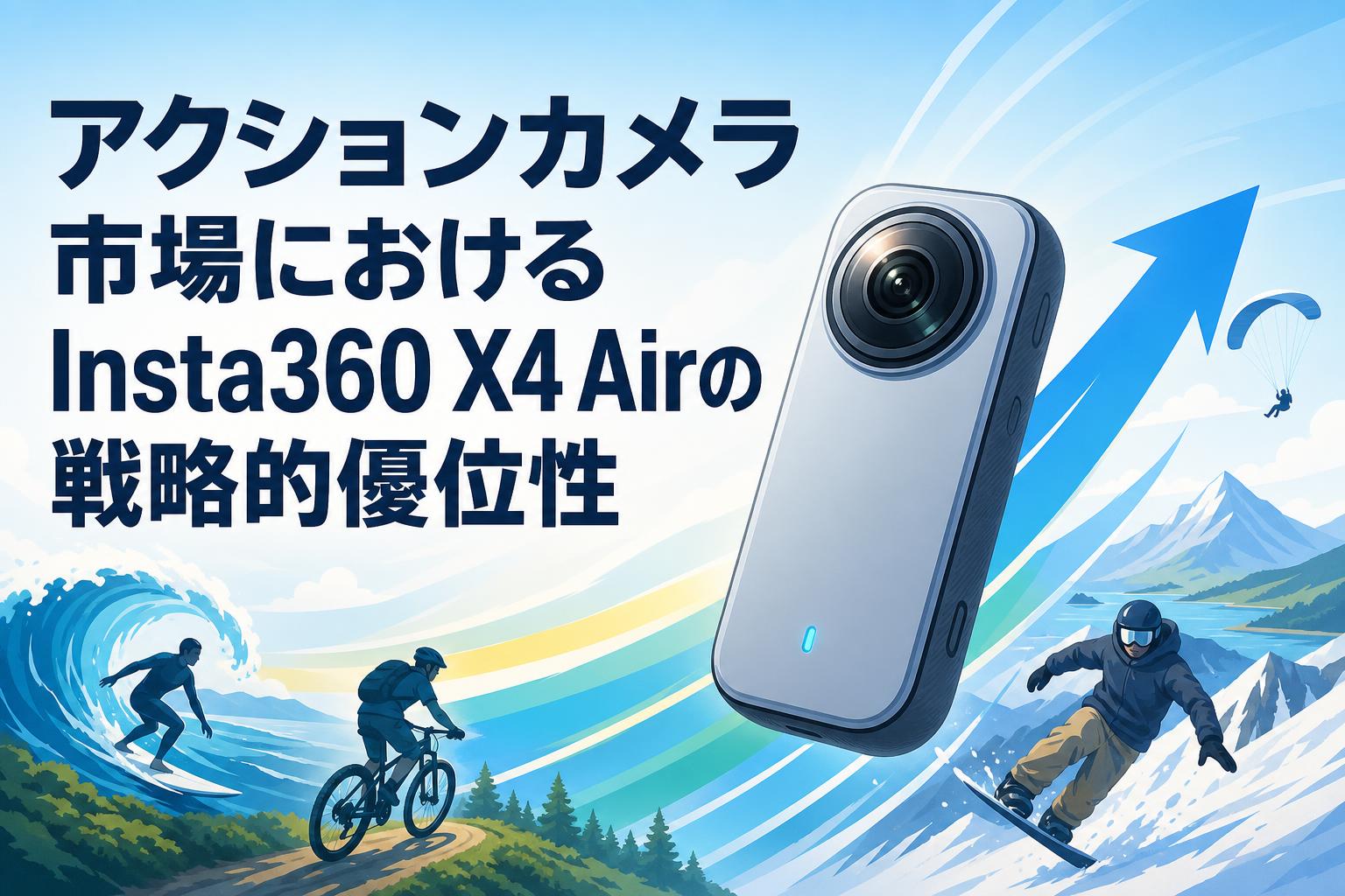 アクションカメラ市場におけるInsta360 X4 Airの戦略的優位性