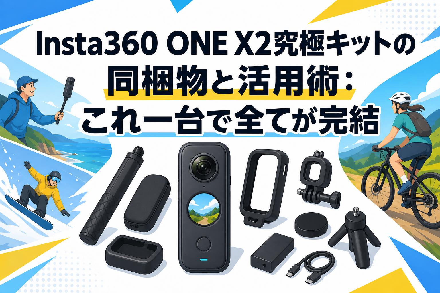 Insta360 ONE X2究極キットの同梱物と活用術：これ一台で全てが完結