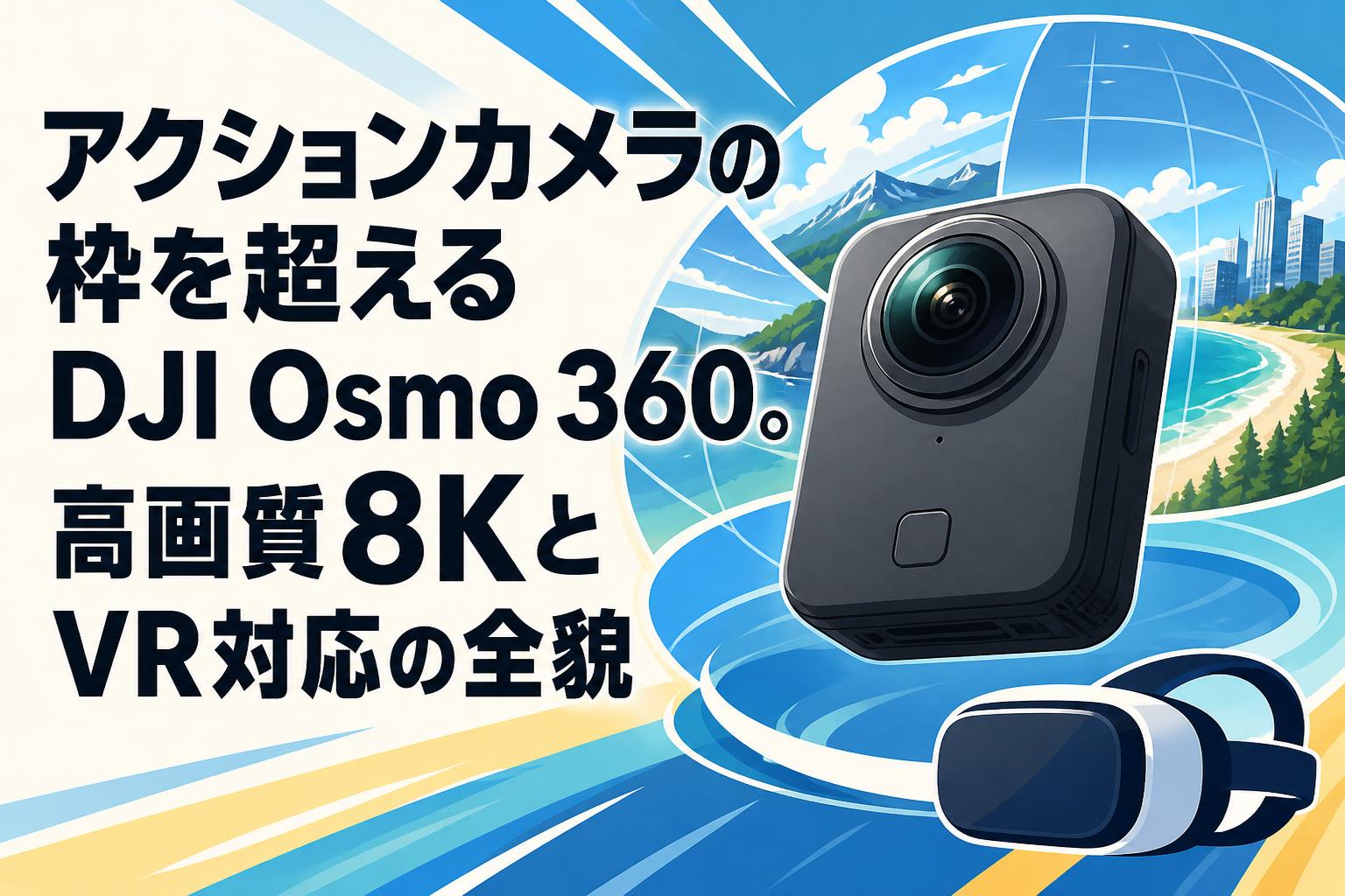 アクションカメラの枠を超えるDJI Osmo 360。高画質8KとVR対応の全貌