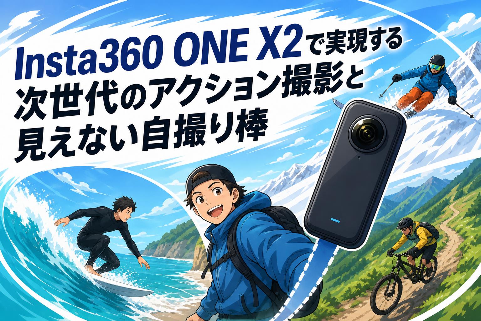 Insta360 ONE X2で実現する次世代のアクション撮影と見えない自撮り棒