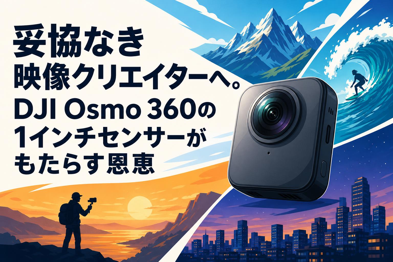 妥協なき映像クリエイターへ。DJI Osmo 360の1インチセンサーがもたらす恩恵