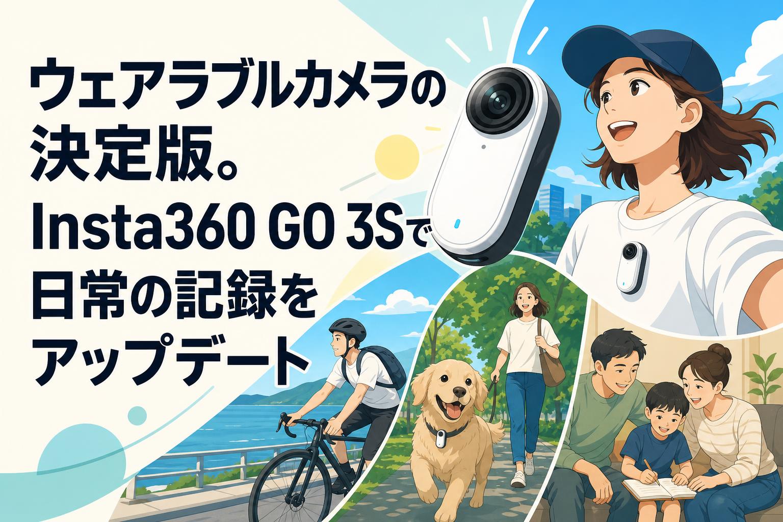 ウェアラブルカメラの決定版。Insta360 GO 3Sで日常の記録をアップデート