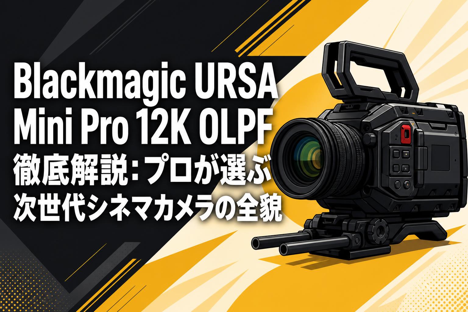 Blackmagic URSA Mini Pro 12K OLPF徹底解説：プロが選ぶ次世代シネマカメラの全貌
