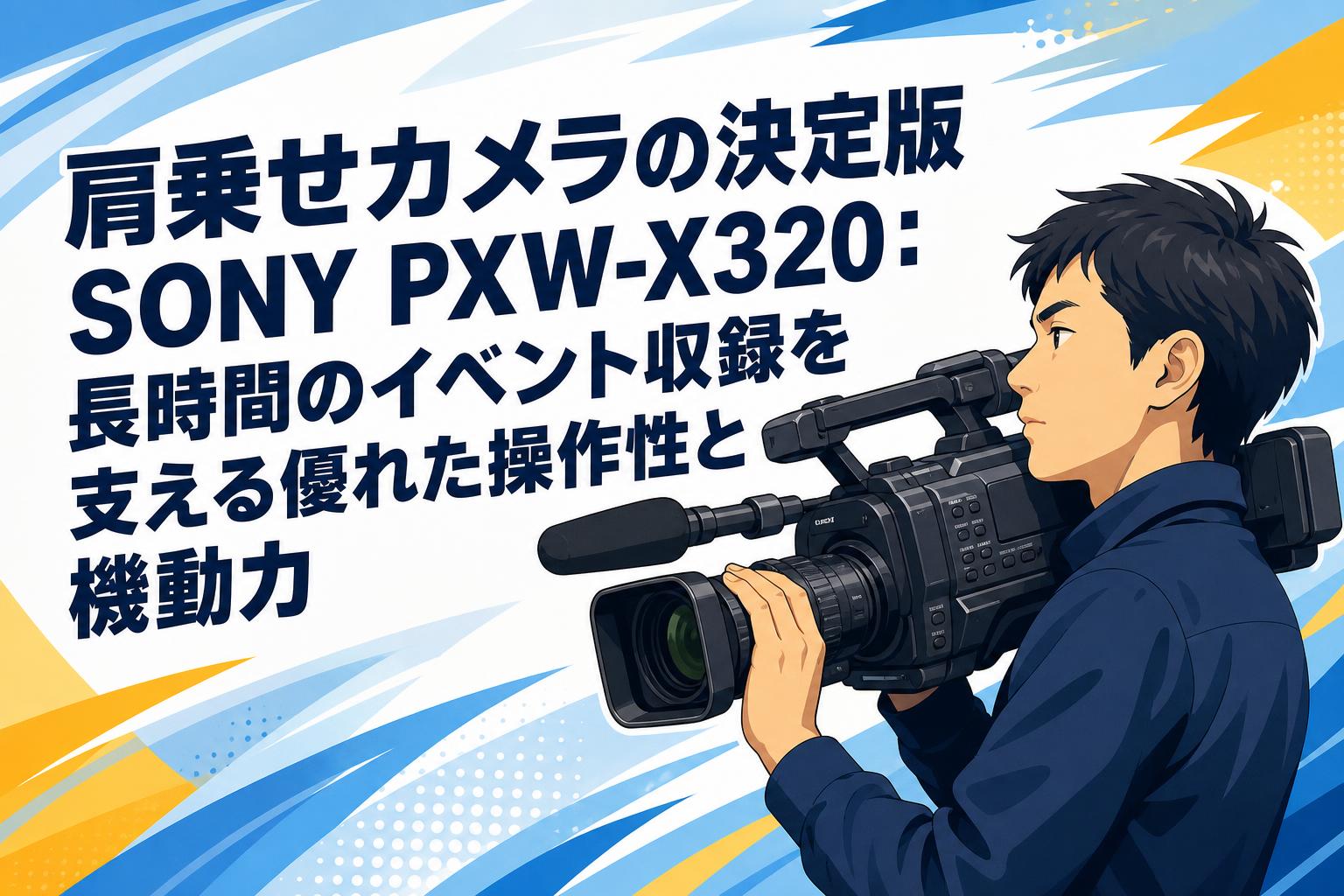 肩乗せカメラの決定版SONY PXW-X320：長時間のイベント収録を支える優れた操作性と機動力