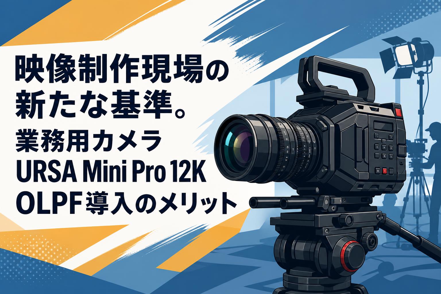 映像制作現場の新たな基準。業務用カメラURSA Mini Pro 12K OLPF導入のメリット