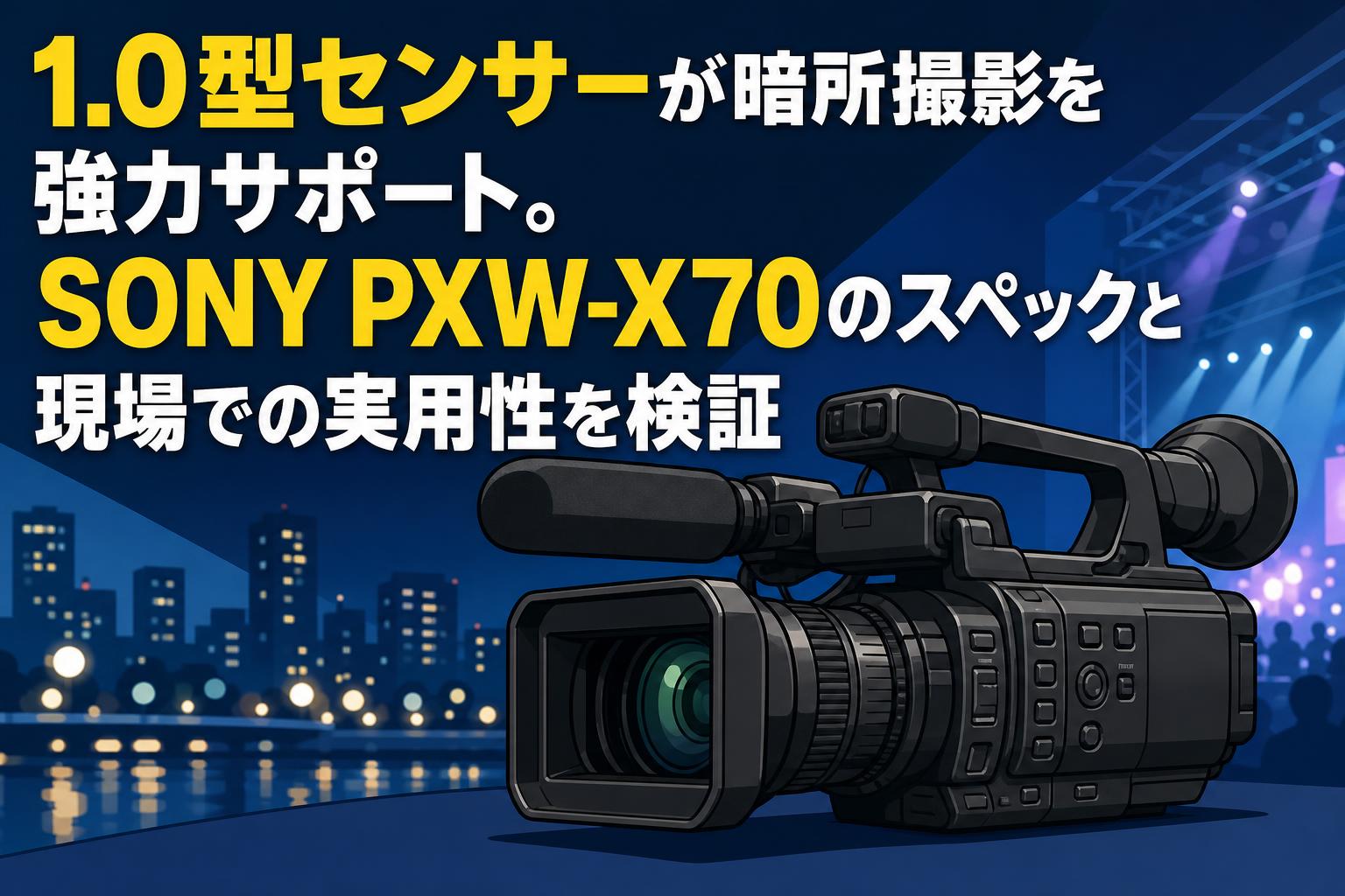 1.0型センサーが暗所撮影を強力サポート。SONY PXW-X70のスペックと現場での実用性を検証