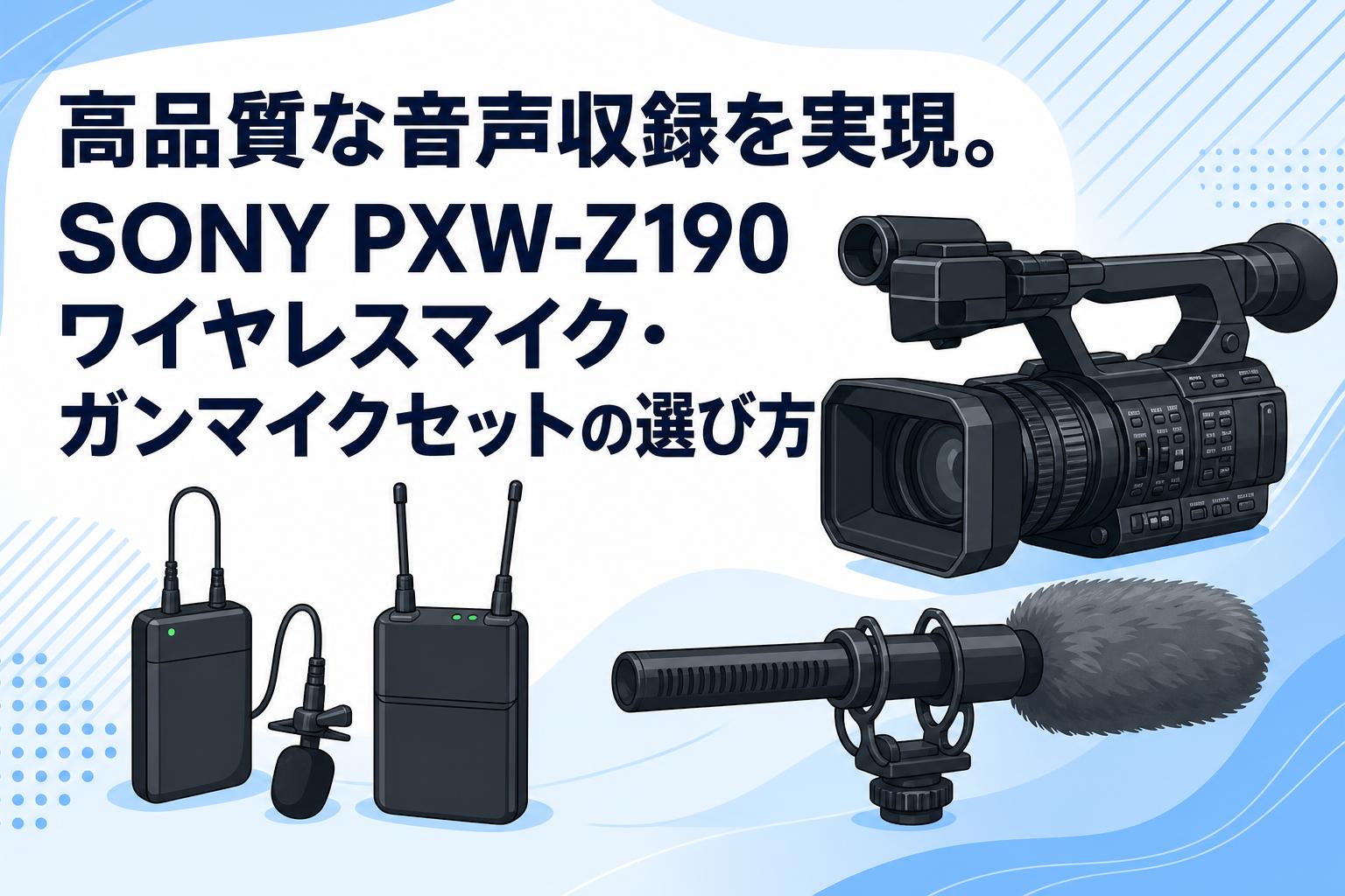 高品質な音声収録を実現。SONY PXW-Z190ワイヤレスマイク・ガンマイクセットの選び方