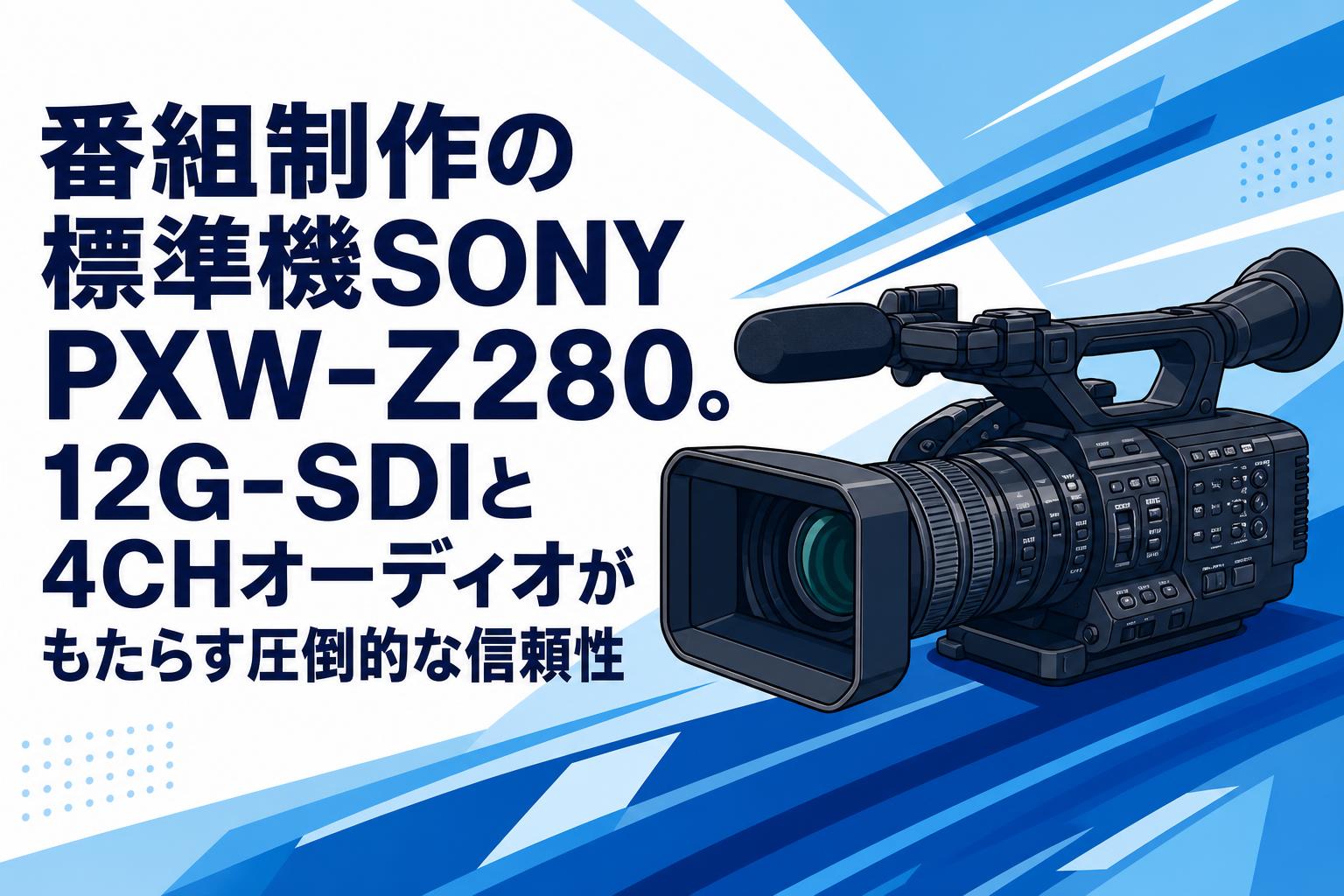 番組制作の標準機SONY PXW-Z280。12G-SDIと4CHオーディオがもたらす圧倒的な信頼性