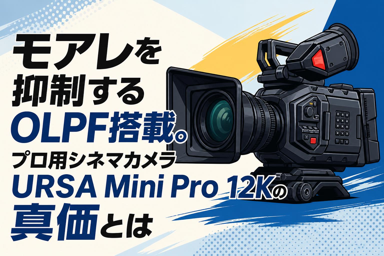 モアレを抑制するOLPF搭載。プロ用シネマカメラURSA Mini Pro 12Kの真価とは