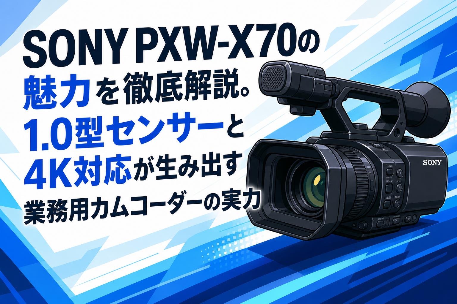 SONY PXW-X70の魅力を徹底解説。1.0型センサーと4K対応が生み出す業務用カムコーダーの実力