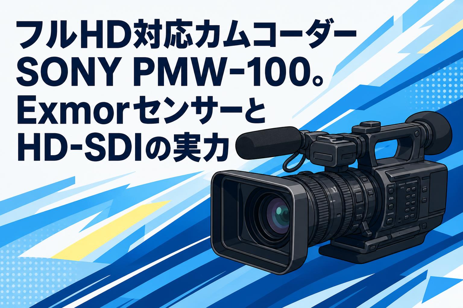 フルHD対応カムコーダーSONY PMW-100。ExmorセンサーとHD-SDIの実力