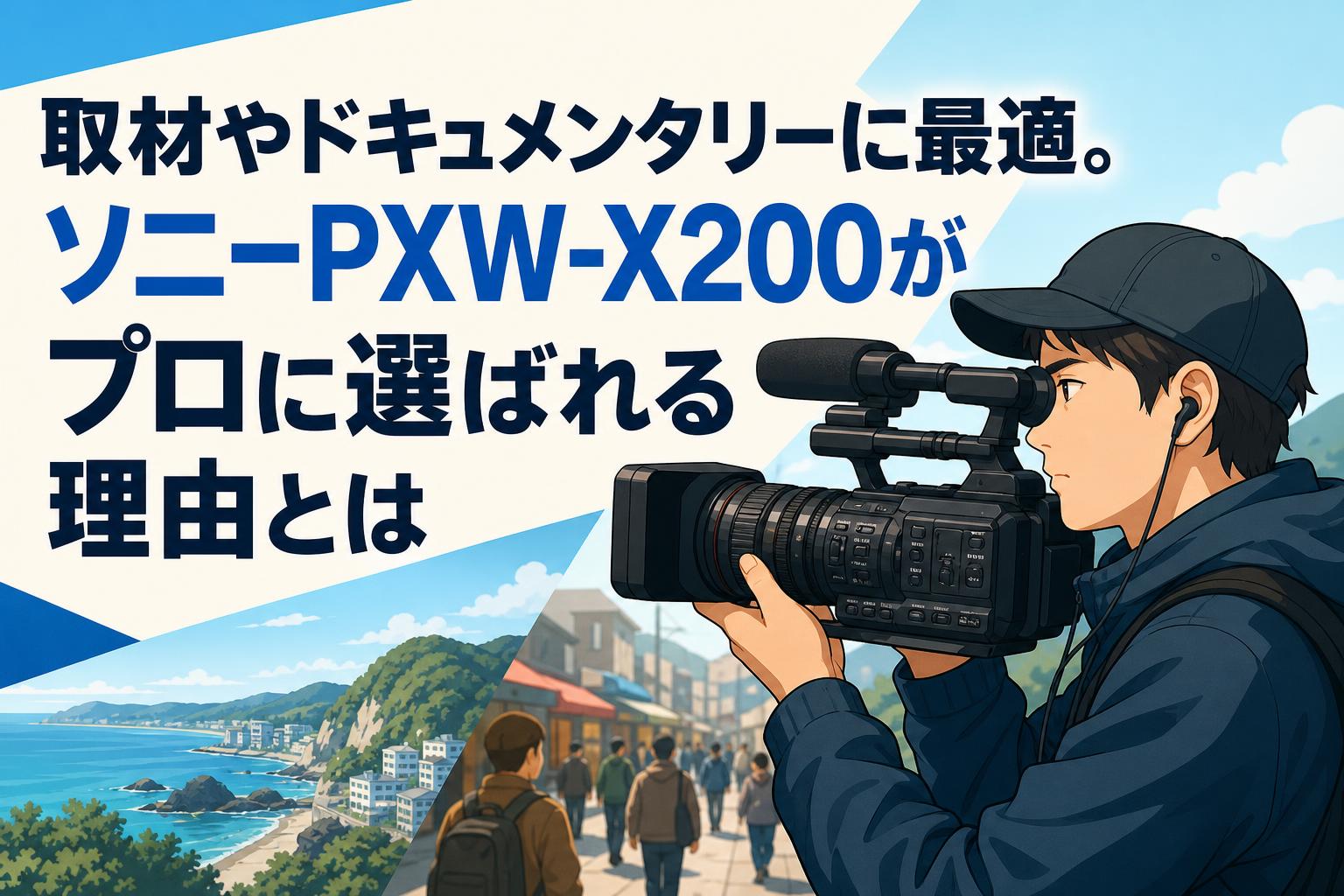 取材やドキュメンタリーに最適。ソニーPXW-X200がプロに選ばれる理由とは