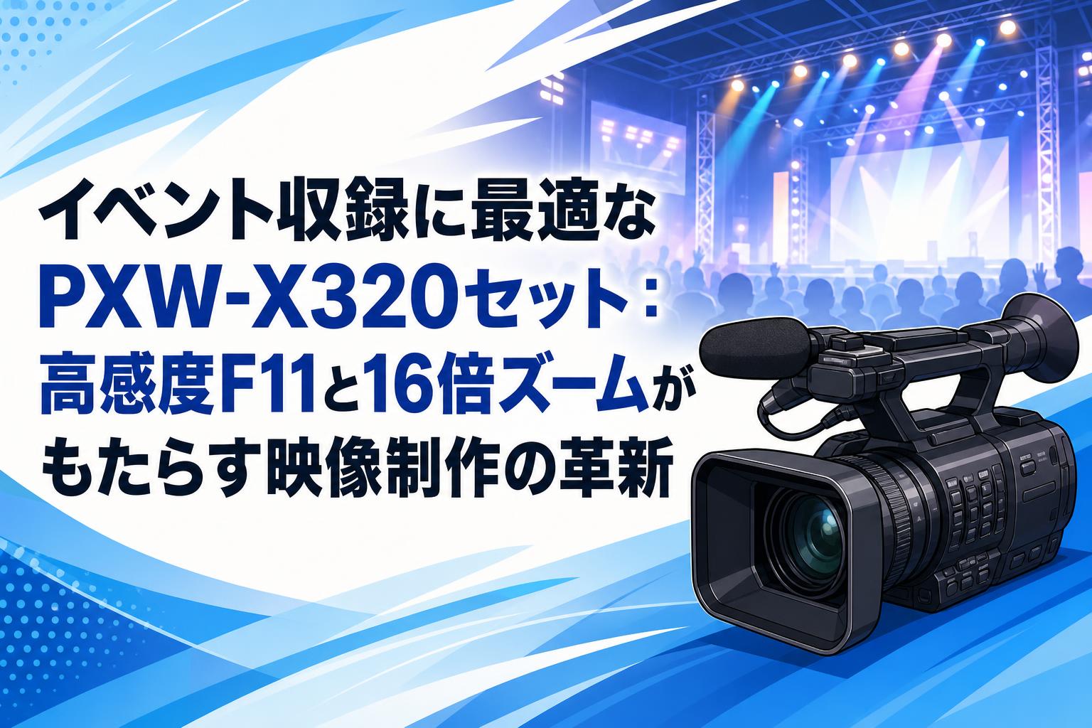 イベント収録に最適なPXW-X320セット：高感度F11と16倍ズームがもたらす映像制作の革新