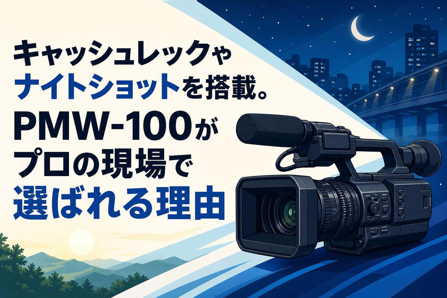 キャッシュレックやナイトショットを搭載。PMW-100がプロの現場で選ばれる理由