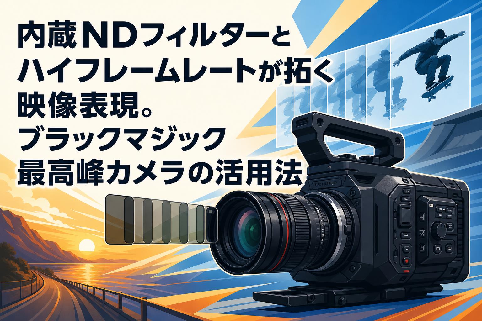 内蔵NDフィルターとハイフレームレートが拓く映像表現。ブラックマジック最高峰カメラの活用法