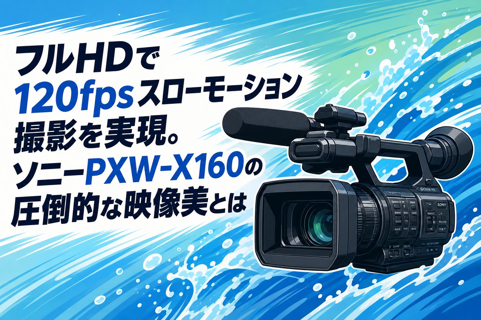 フルHDで120fpsスローモーション撮影を実現。ソニーPXW-X160の圧倒的な映像美とは