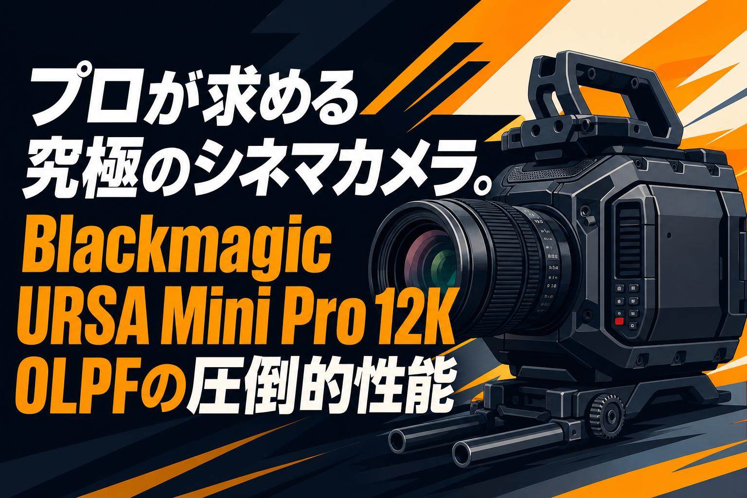 プロが求める究極のシネマカメラ。Blackmagic URSA Mini Pro 12K OLPFの圧倒的性能