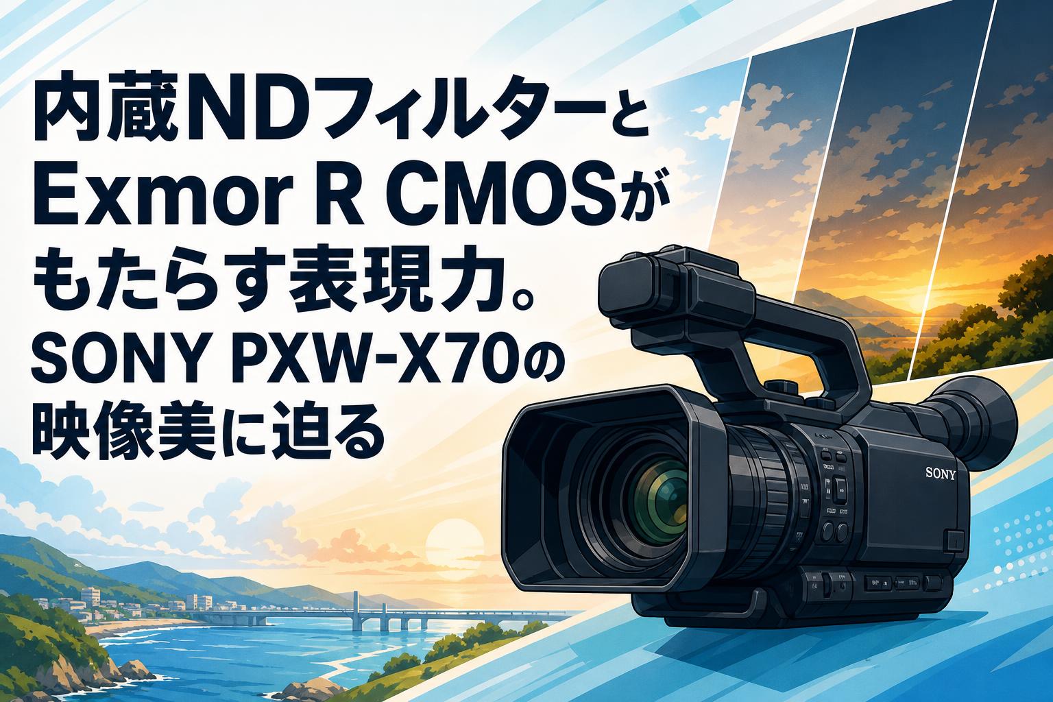 内蔵NDフィルターとExmor R CMOSがもたらす表現力。SONY PXW-X70の映像美に迫る