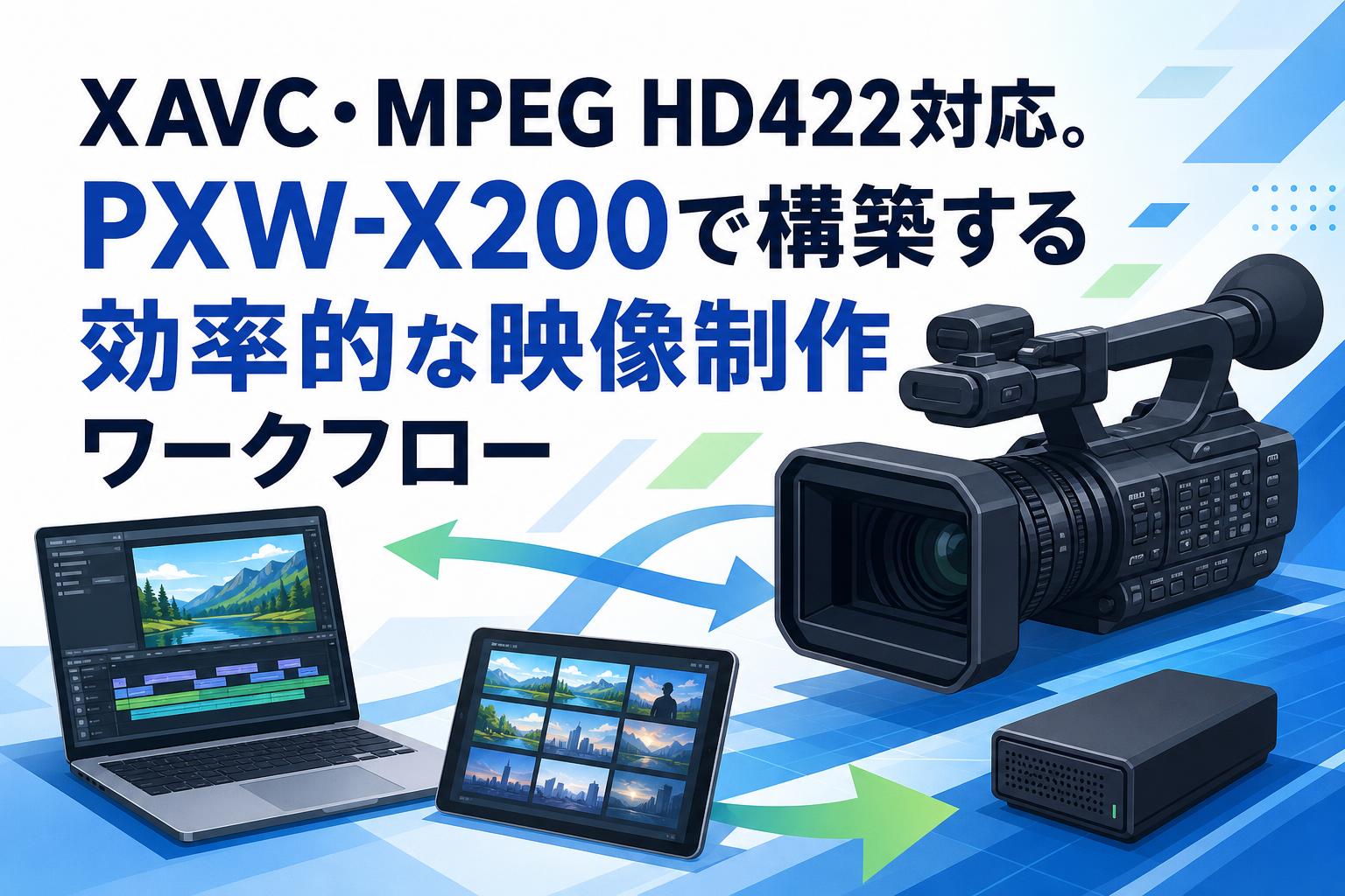 XAVC・MPEG HD422対応。PXW-X200で構築する効率的な映像制作ワークフロー