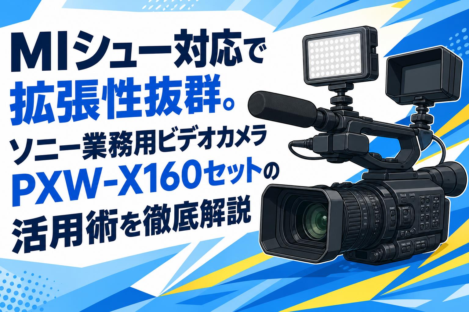 MIシュー対応で拡張性抜群。ソニー業務用ビデオカメラPXW-X160セットの活用術を徹底解説