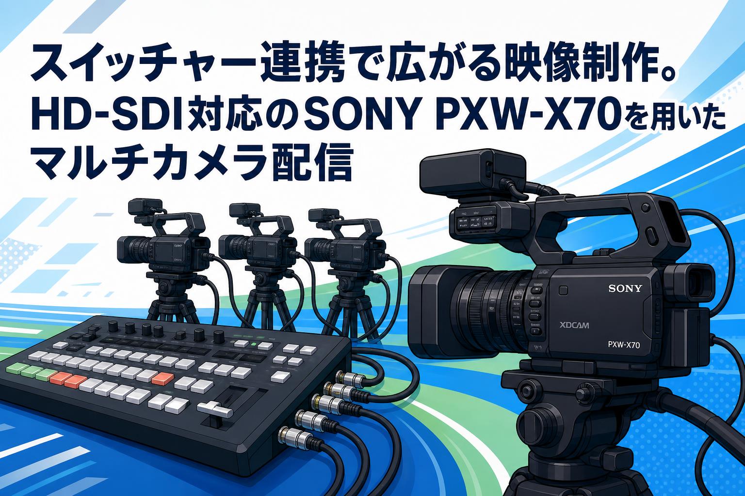 スイッチャー連携で広がる映像制作。HD-SDI対応のSONY PXW-X70を用いたマルチカメラ配信
