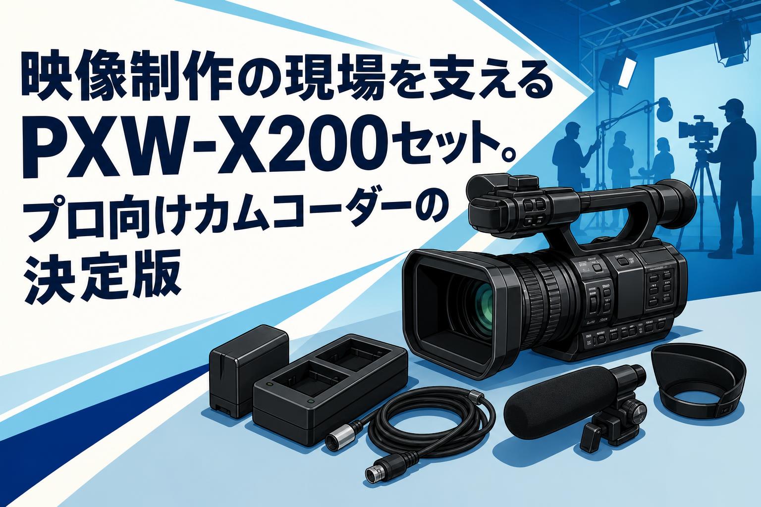 映像制作の現場を支えるPXW-X200セット。プロ向けカムコーダーの決定版