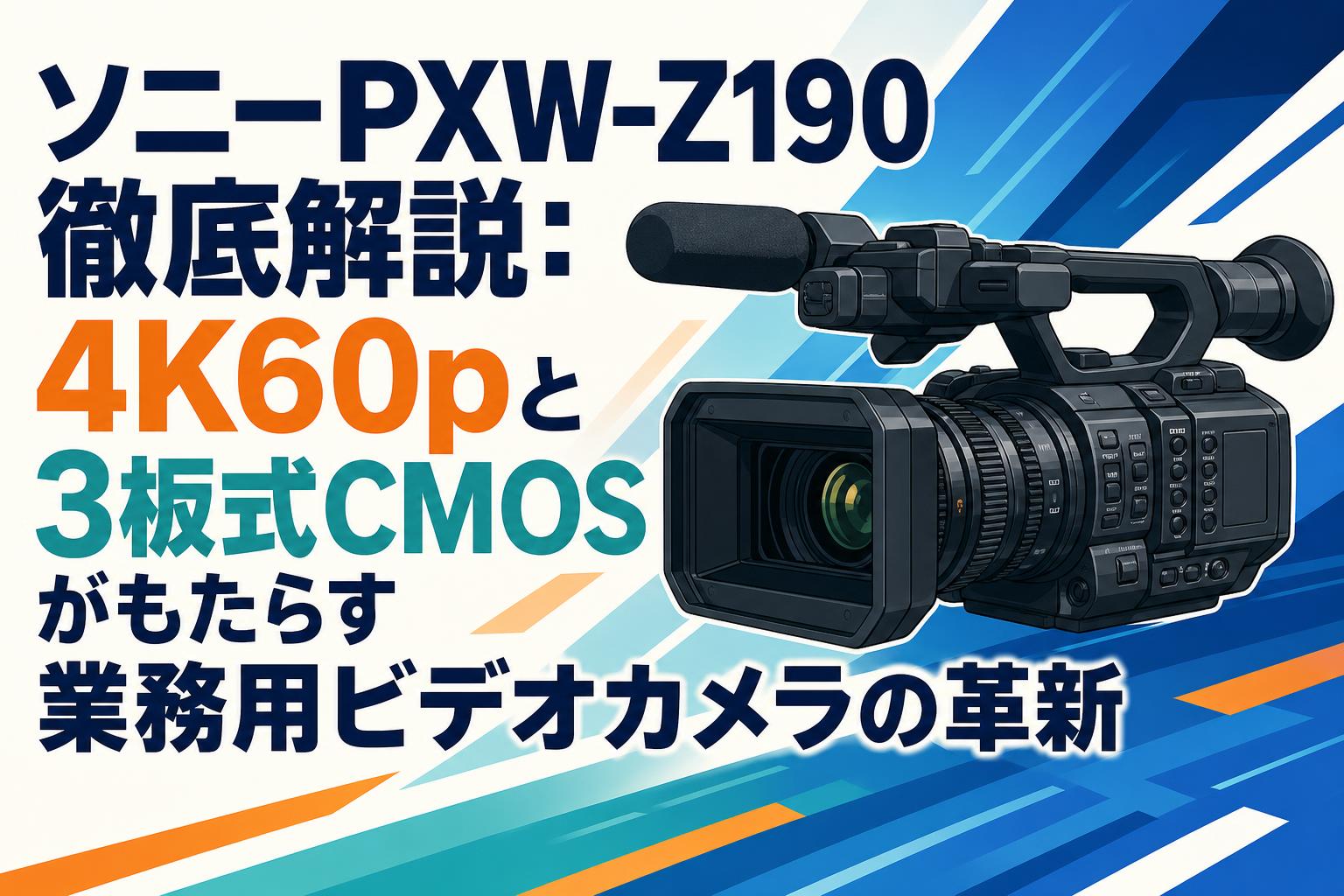 ソニーPXW-Z190徹底解説：4K60pと3板式CMOSがもたらす業務用ビデオカメラの革新