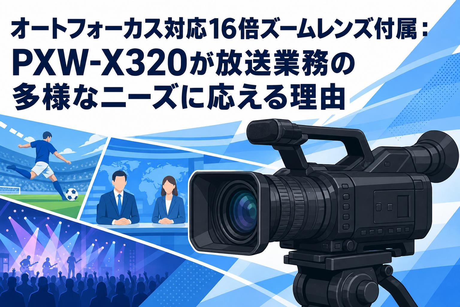 オートフォーカス対応16倍ズームレンズ付属：PXW-X320が放送業務の多様なニーズに応える理由