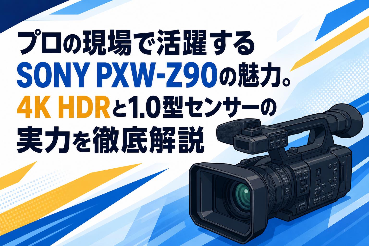 プロの現場で活躍するSONY PXW-Z90の魅力。4K HDRと1.0型センサーの実力を徹底解説
