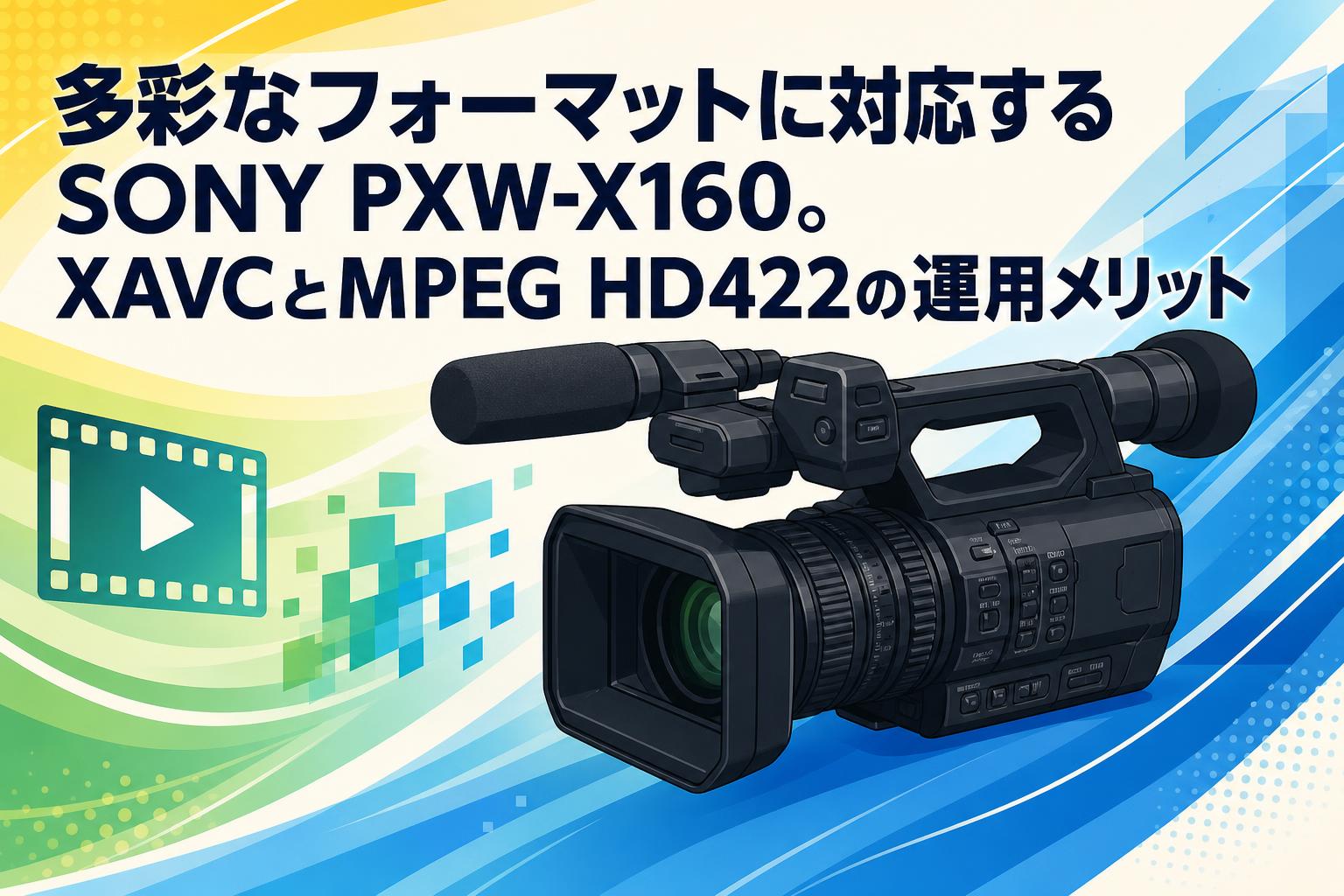 多彩なフォーマットに対応するSONY PXW-X160。XAVCとMPEG HD422の運用メリット