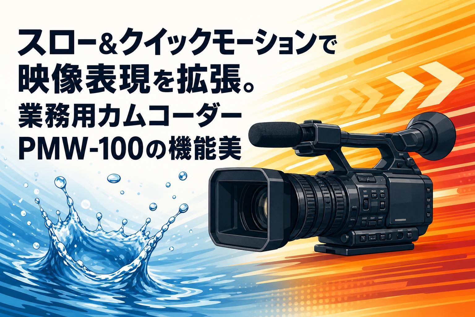 スロー＆クイックモーションで映像表現を拡張。業務用カムコーダーPMW-100の機能美