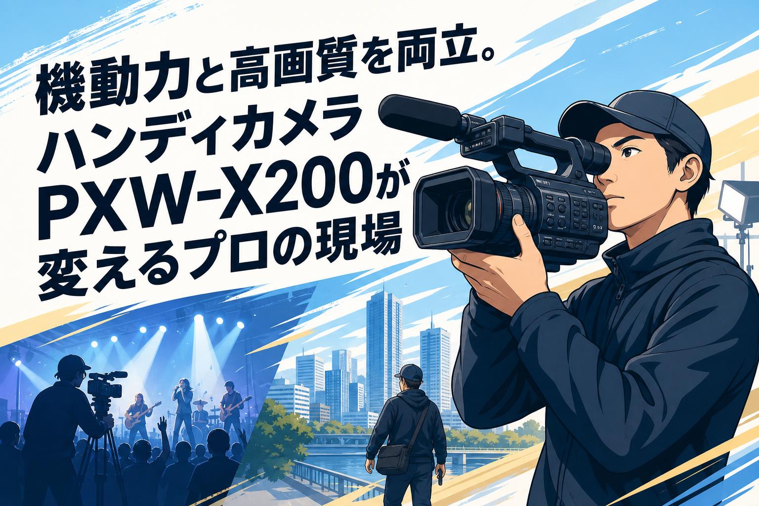 機動力と高画質を両立。ハンディカメラPXW-X200が変えるプロの現場