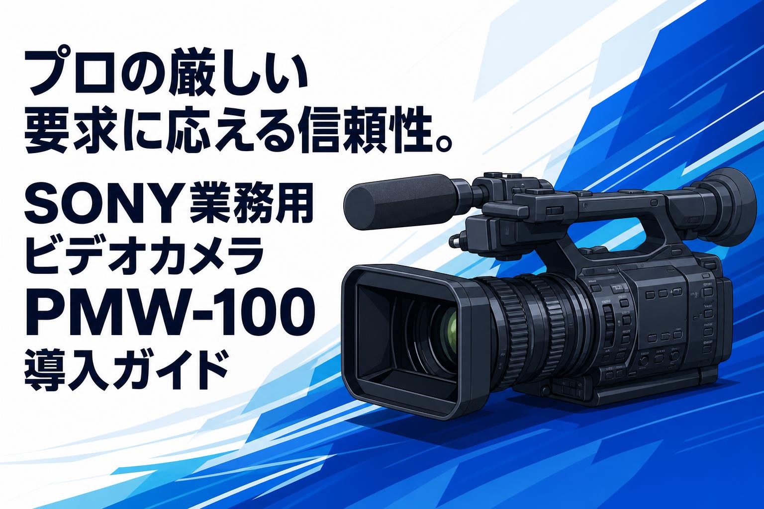 プロの厳しい要求に応える信頼性。SONY業務用ビデオカメラPMW-100導入ガイド