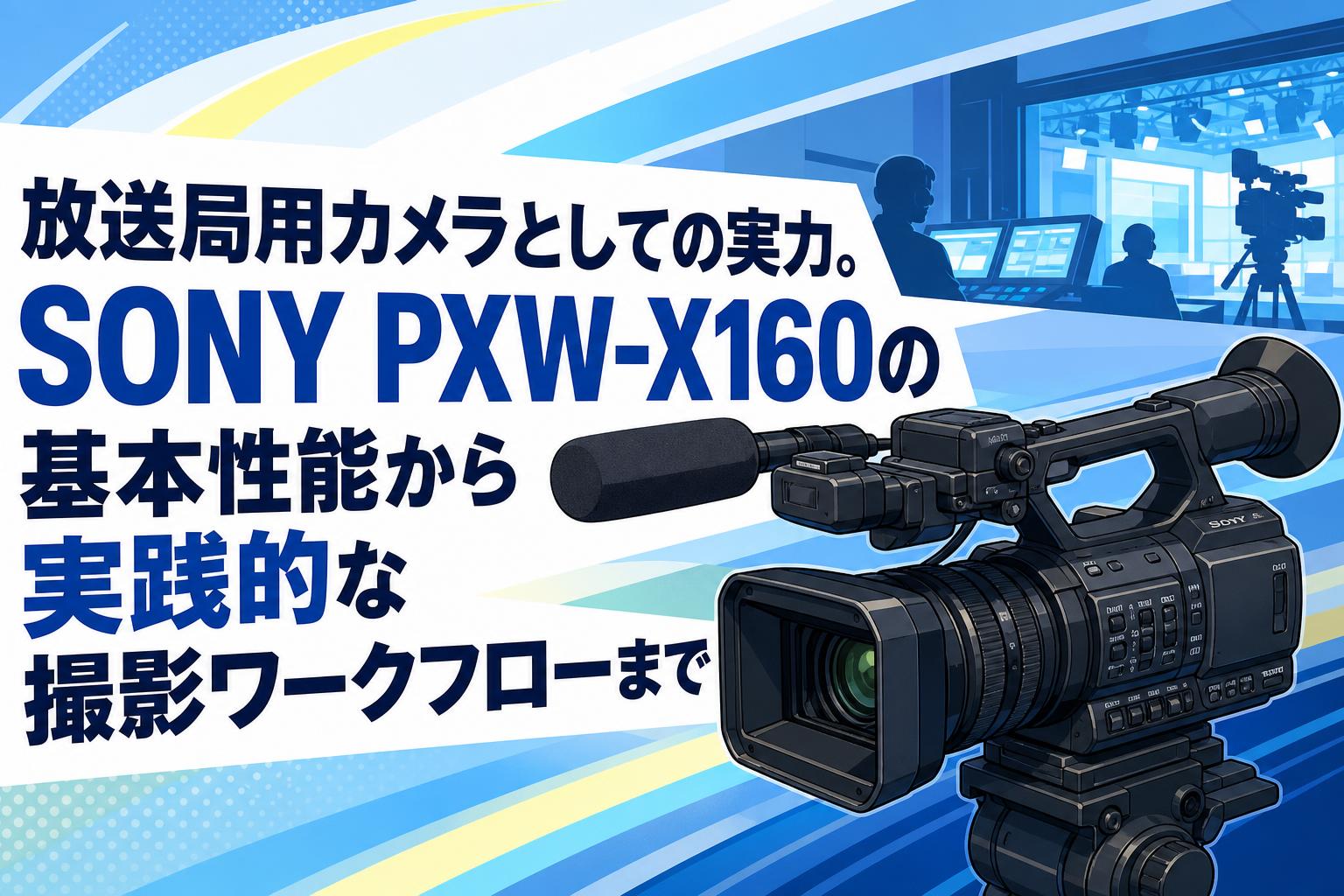 放送局用カメラとしての実力。SONY PXW-X160の基本性能から実践的な撮影ワークフローまで