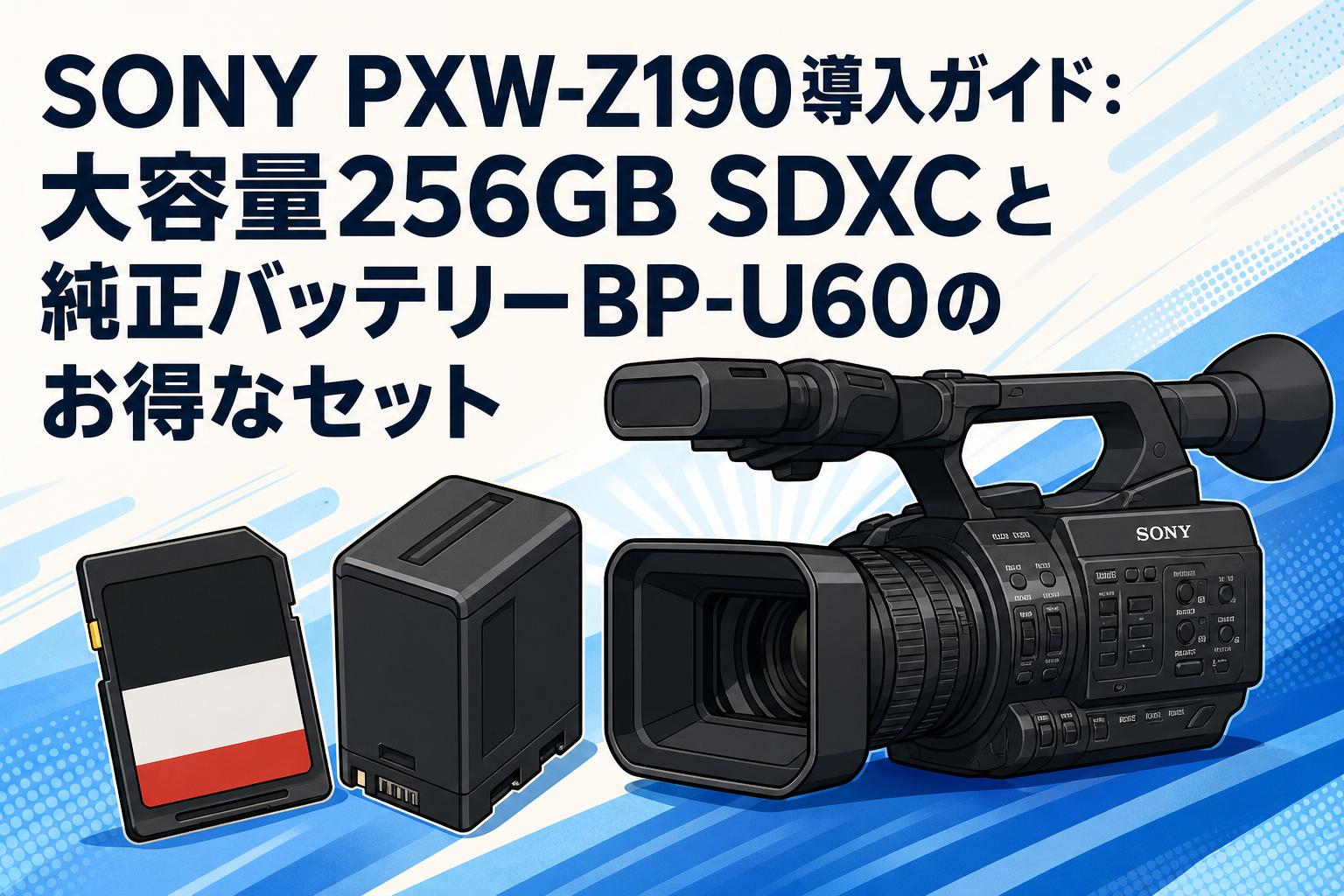 SONY PXW-Z190導入ガイド：大容量256GB SDXCと純正バッテリーBP-U60のお得なセット