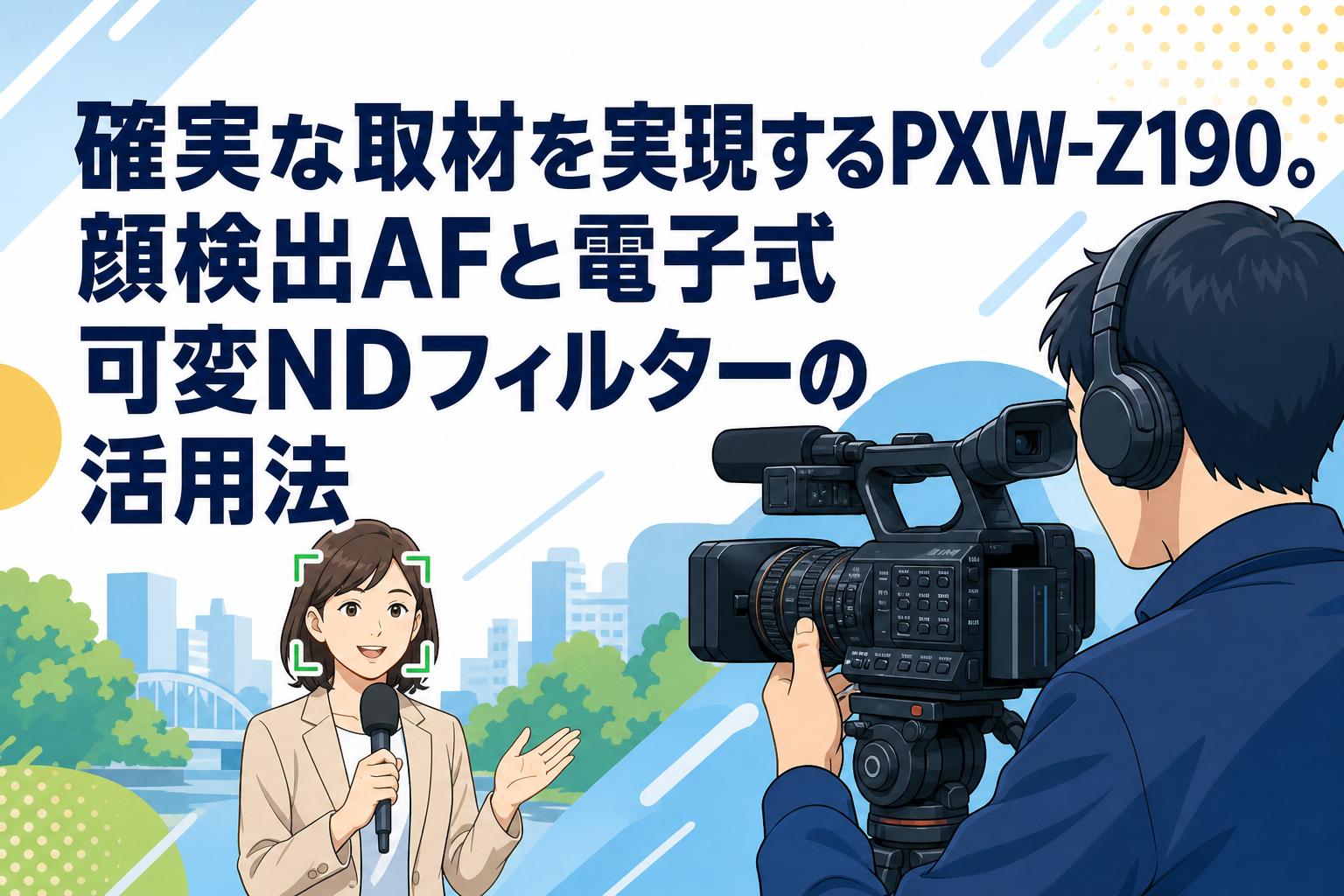 確実な取材を実現するPXW-Z190。顔検出AFと電子式可変NDフィルターの活用法