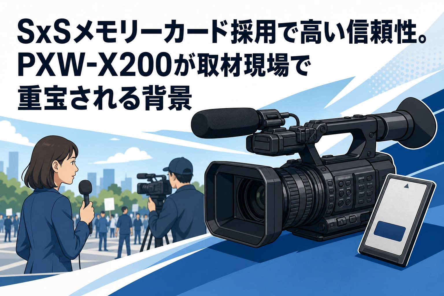 SxSメモリーカード採用で高い信頼性。PXW-X200が取材現場で重宝される背景