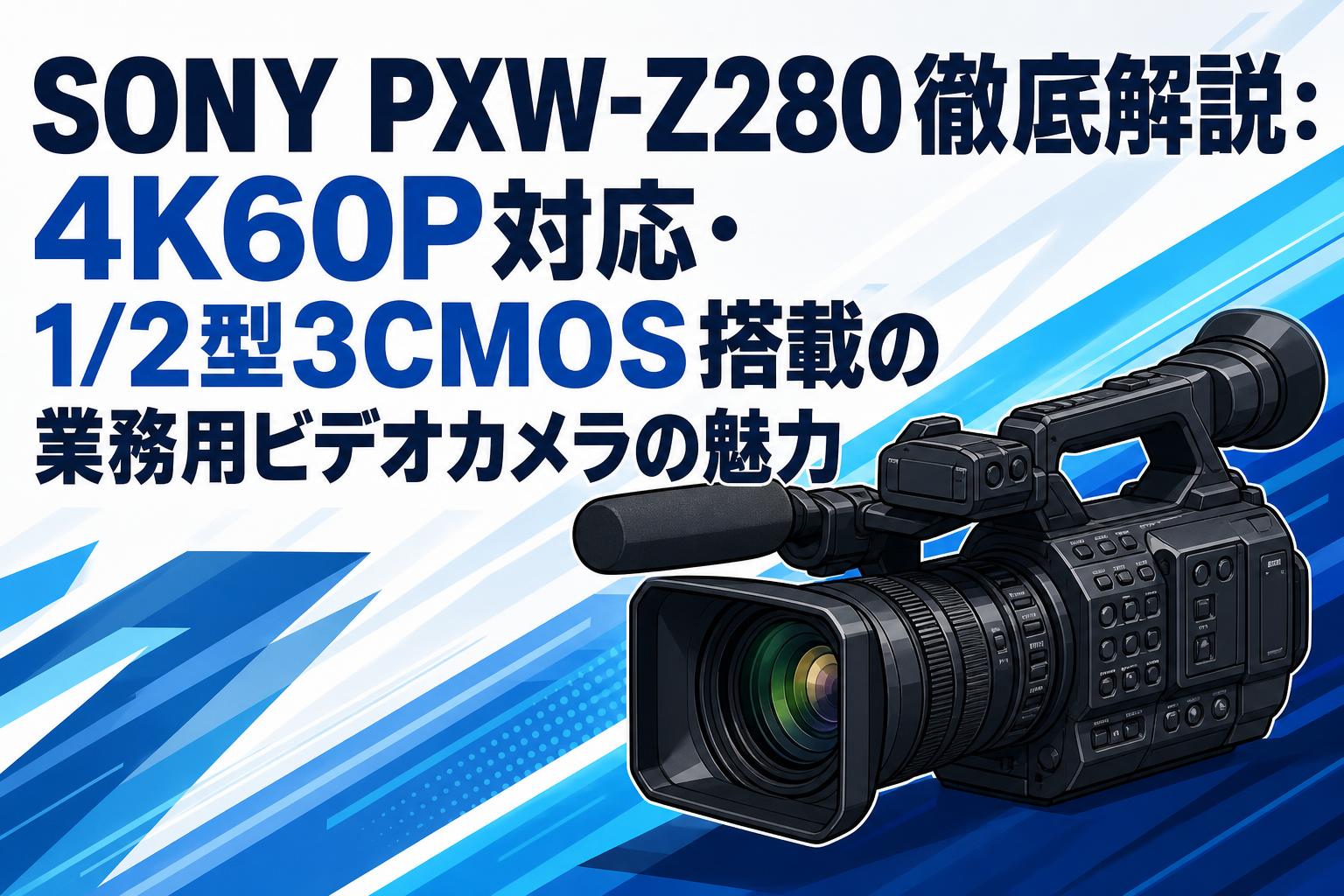 SONY PXW-Z280徹底解説：4K60P対応・1/2型3CMOS搭載の業務用ビデオカメラの魅力