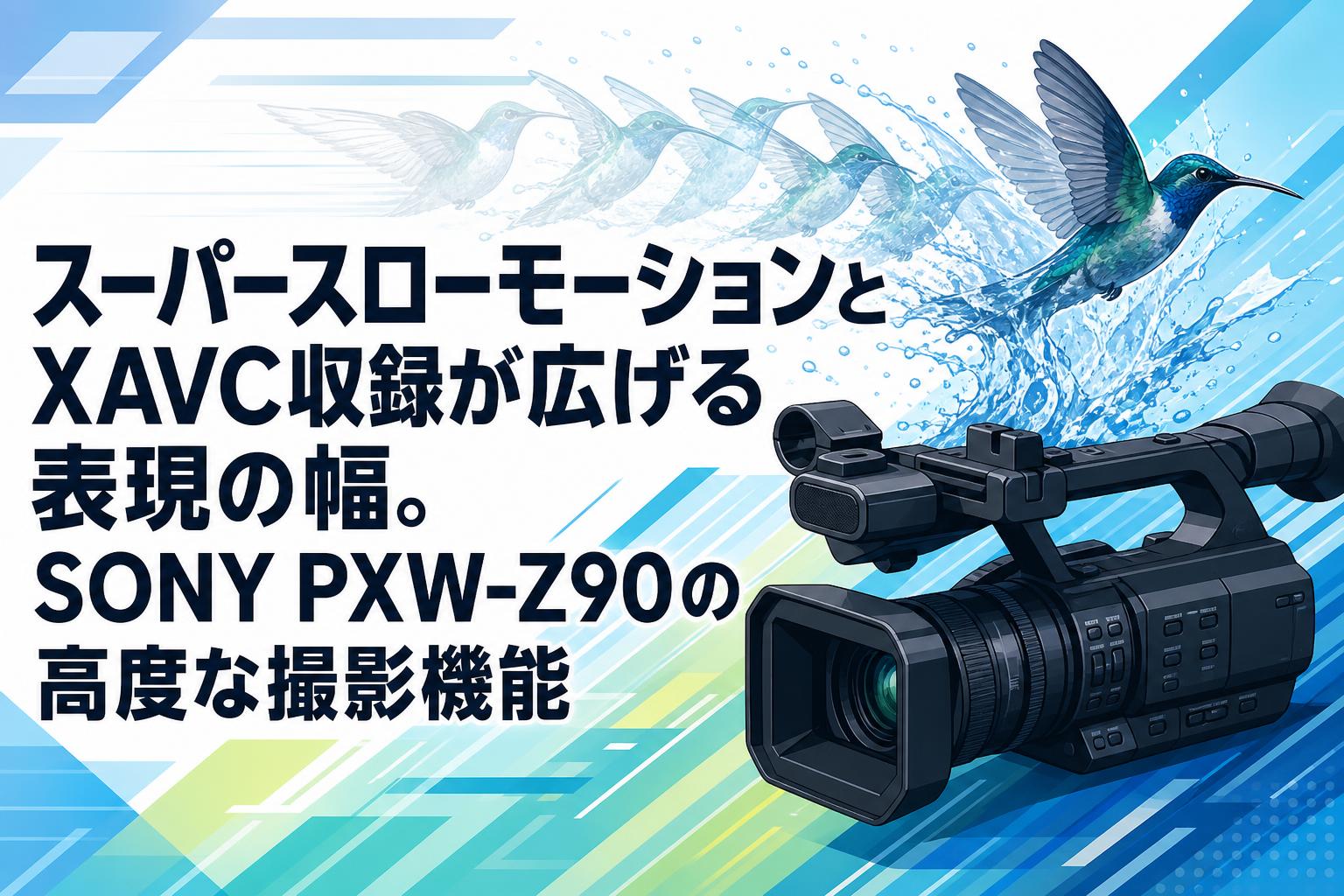 スーパースローモーションとXAVC収録が広げる表現の幅。SONY PXW-Z90の高度な撮影機能